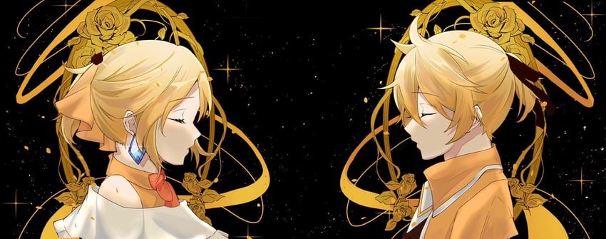 kagamine rin, kagamine len, riliane lucifen d'autriche, and allen avadonia (vocaloid and 4 more) drawn by inubangarou
