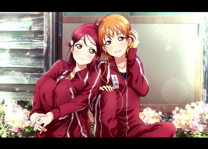 sakurauchi riko and takami chika (love live! and 1 more) drawn by kougi_hiroshi