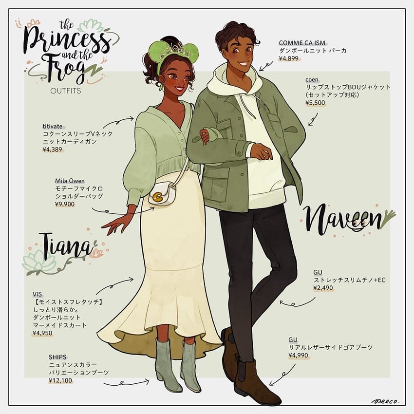 tiana and prince naveen (the princess and the frog) drawn by meecosme