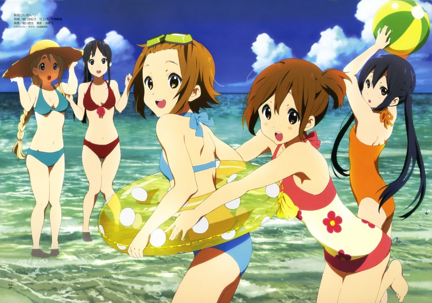 akiyama mio, nakano azusa, hirasawa yui, tainaka ritsu, and kotobuki tsumugi (k-on! and 2 more) drawn by horiguchi_yukiko