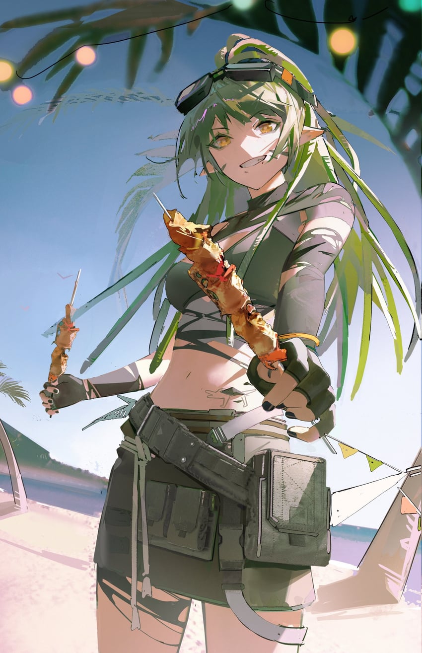 gavial and gavial the invincible (arknights) drawn by lyooo_6