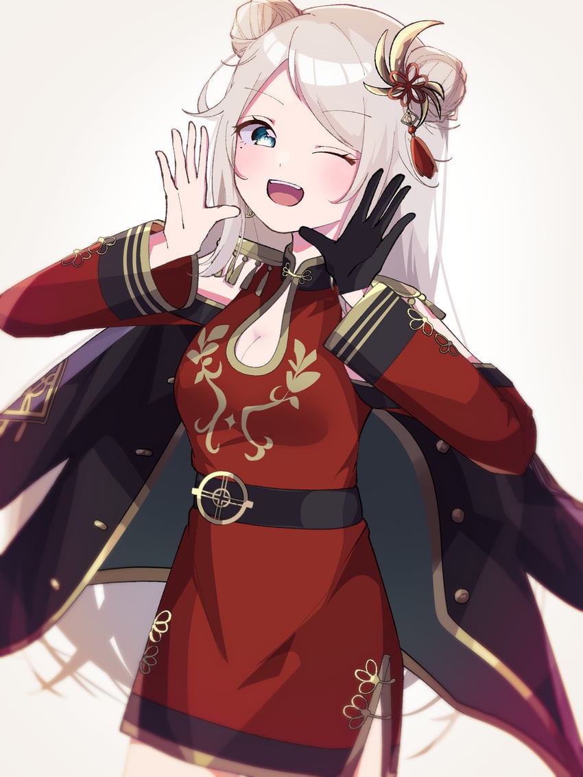 zhong lanzhu (love live! and 1 more) drawn by kam_tuki