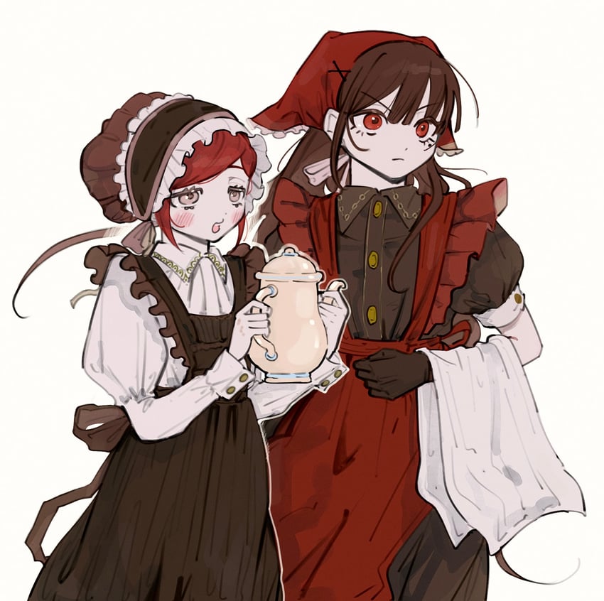 harukawa maki and yumeno himiko (danganronpa and 1 more) drawn by morning_(d0nteat)