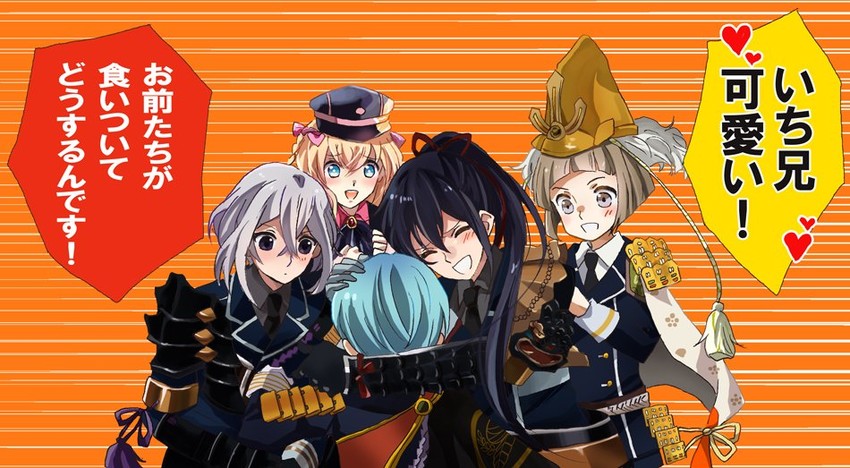 namazuo toushirou, honebami toushirou, midare toushirou, ichigo hitofuri, and maeda toushirou (touken ranbu) drawn by tam_(tam0804)