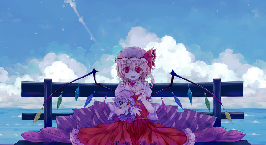 remilia scarlet and flandre scarlet (touhou) drawn by dead_line