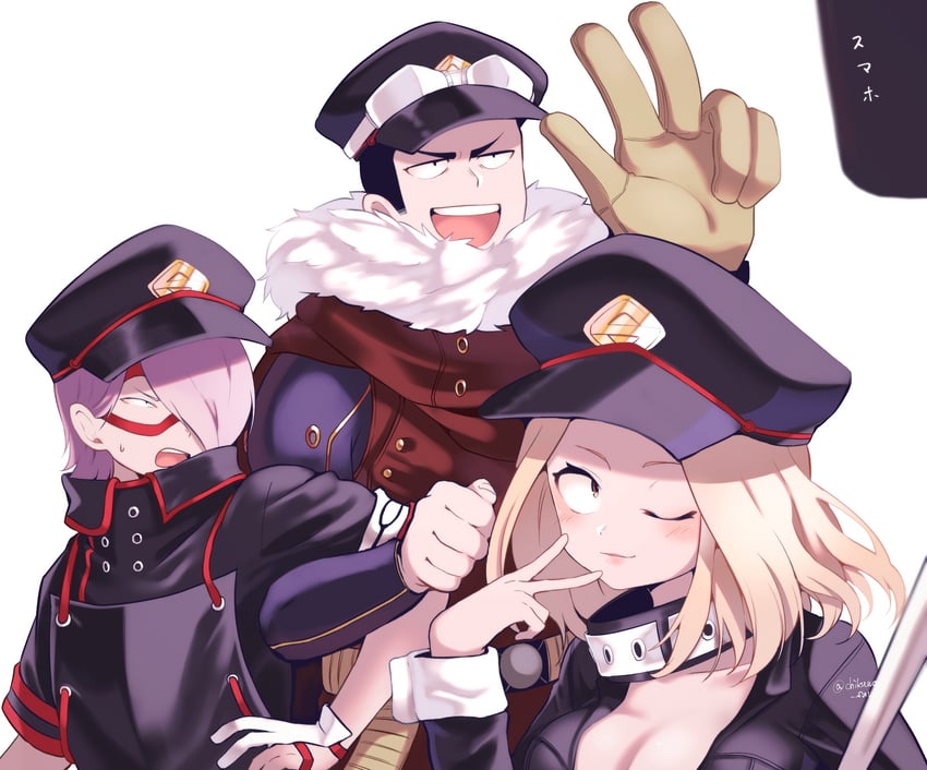 utsushimi kemii, shishikura seiji, and yoarashi inasa (boku no hero academia) drawn by chikuwa_savy