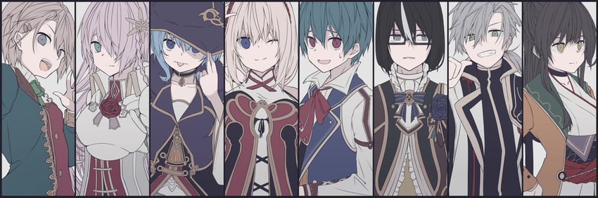 reina, ex, shane, fam, tao, and 3 more (grimms notes) drawn by iumi_urura