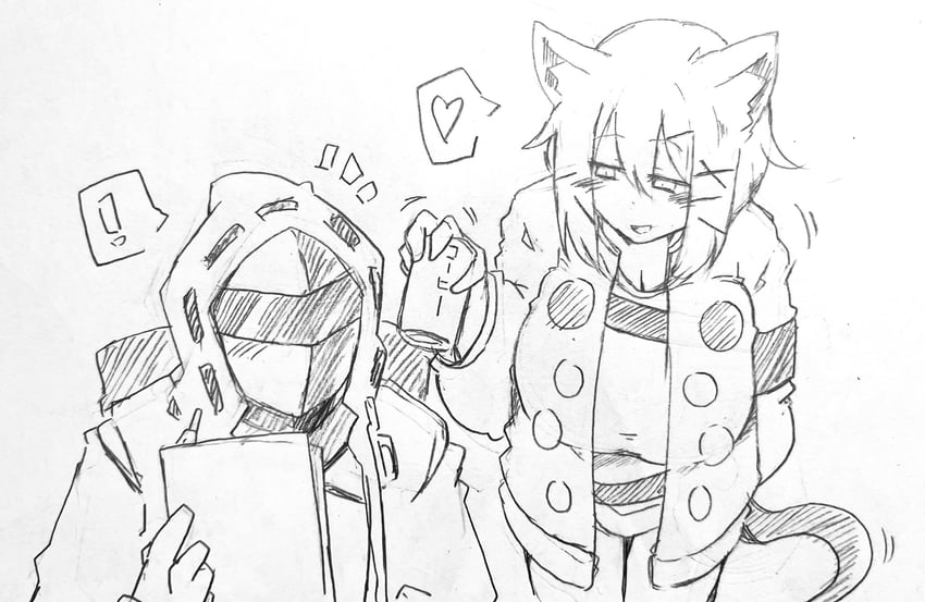 doctor and utage (arknights) drawn by oni_tengu