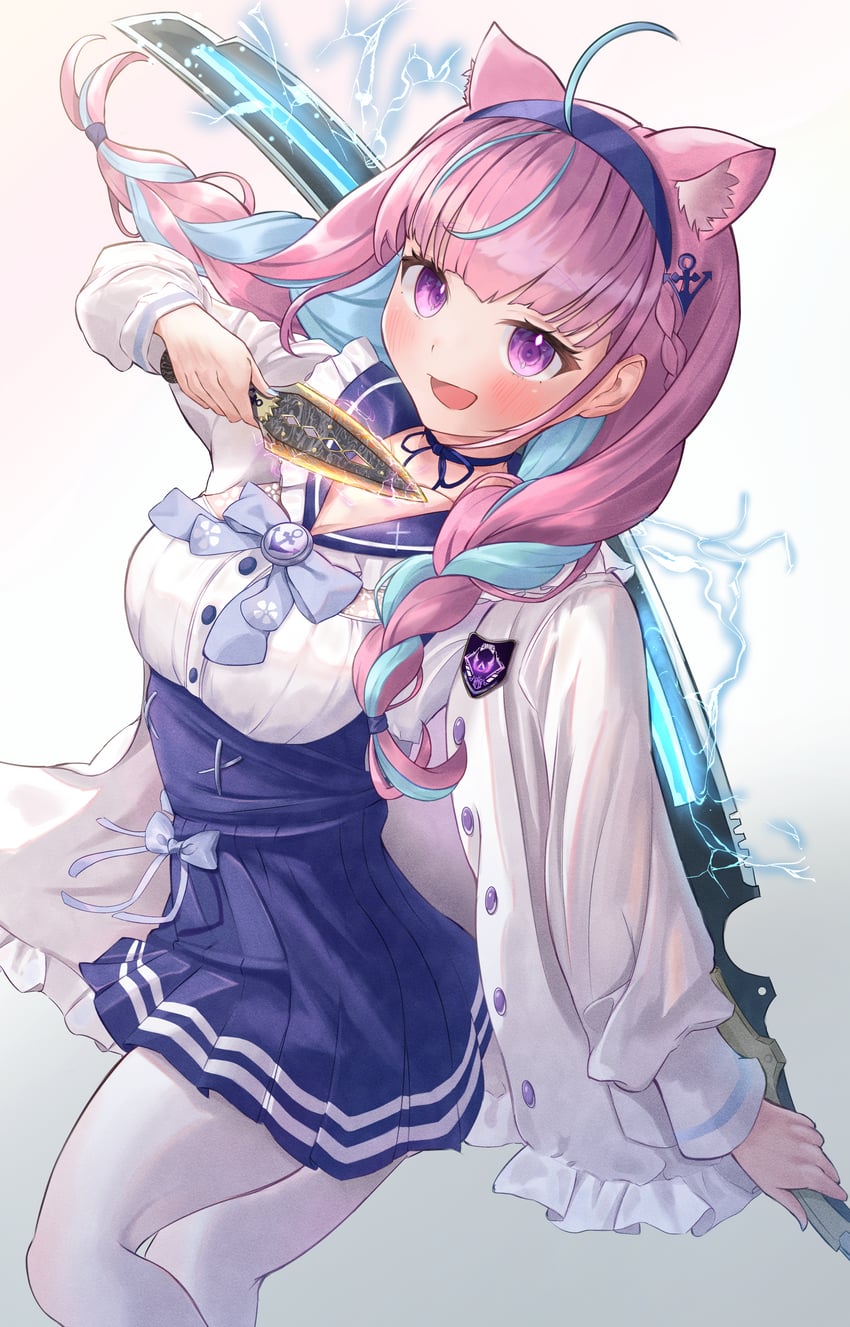 minato aqua (hololive and 1 more) drawn by ponzakuro0116