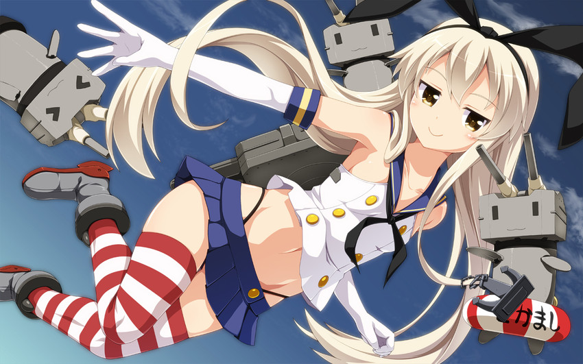 shimakaze and rensouhou-chan (kantai collection) drawn by gotou_jin