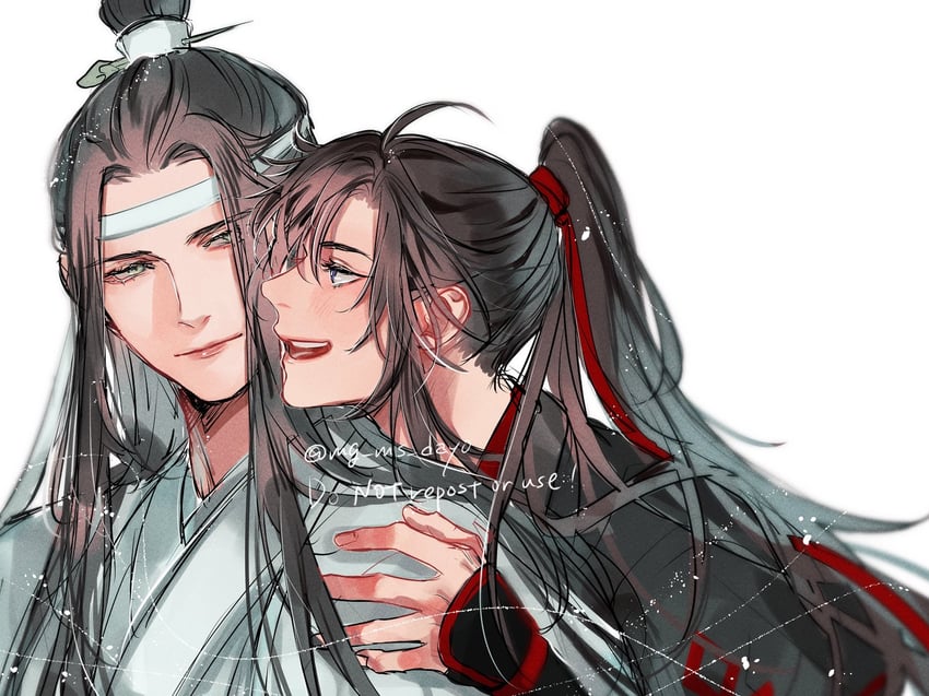wei wuxian and lan wangji (modao zushi) drawn by mg_ms_dayo