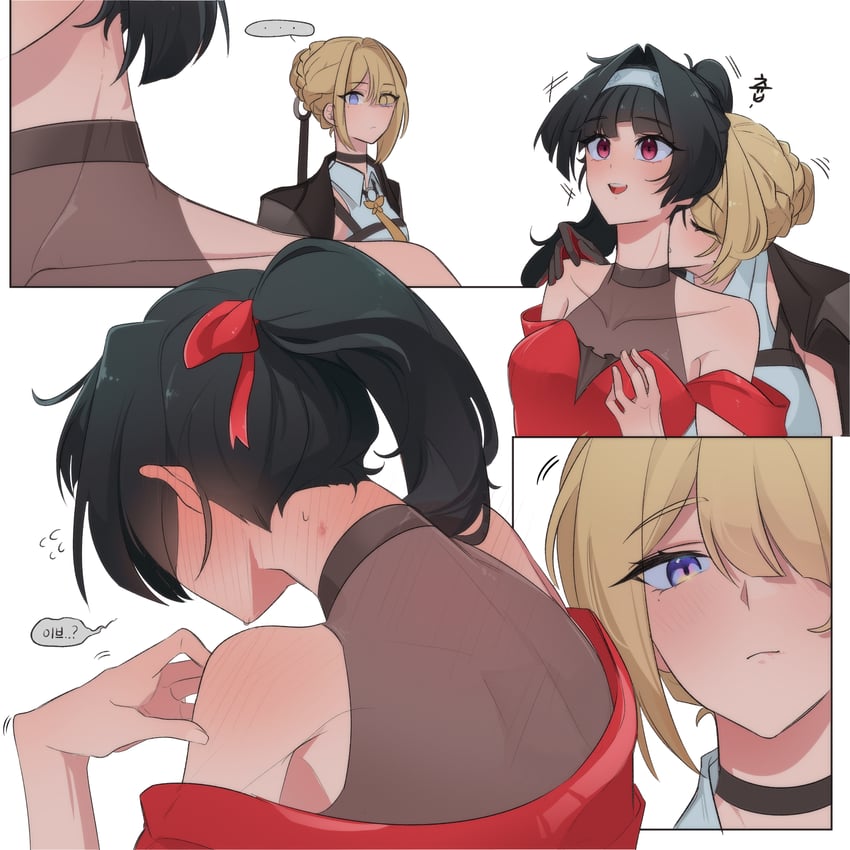 evelyn chevalier and astra yao (zenless zone zero) drawn by mizmizu27