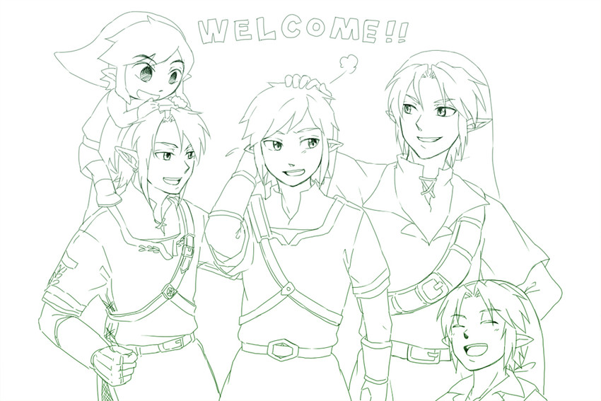 link, toon link, and young link (the legend of zelda and 4 more) drawn by saiba_(henrietta)