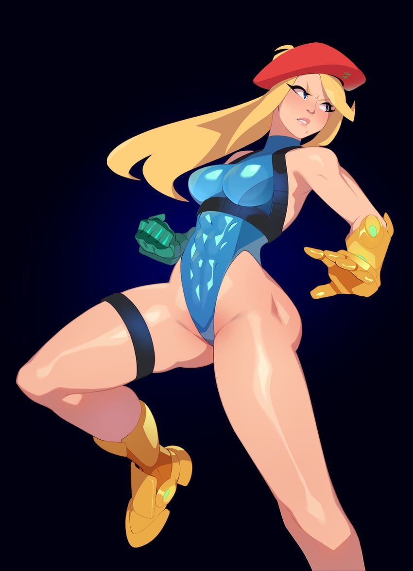 samus aran and cammy white (street fighter and 2 more) drawn by combos_&_doodles