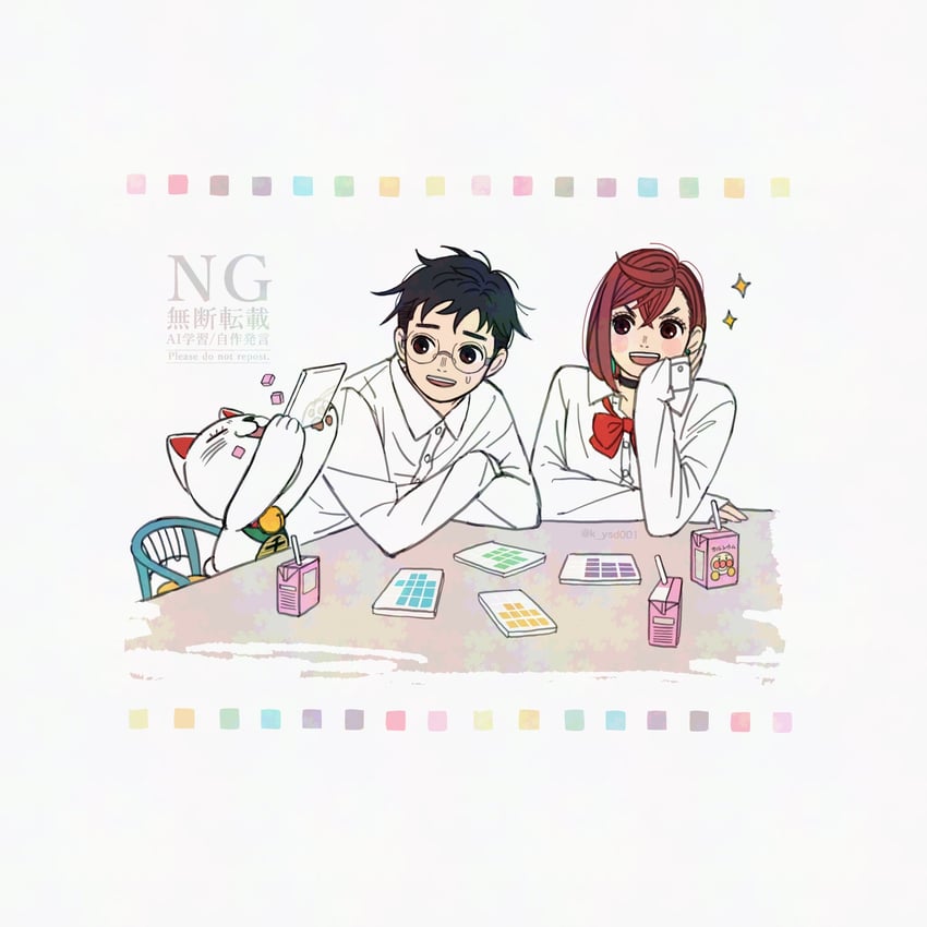 ayase momo, takakura ken, and turbo granny (dandadan) drawn by k_ysd001