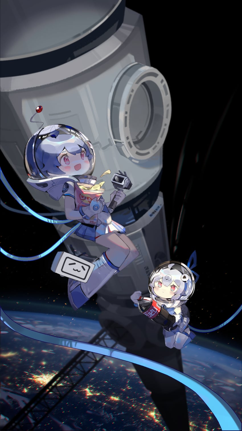 bili girl 33, bili girl 22, and xiao dianshi (bilibili) drawn by fullmetal98
