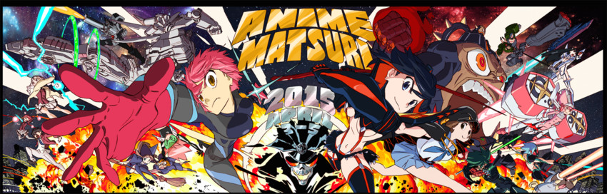 matoi ryuuko, senketsu, kiryuuin satsuki, mankanshoku mako, junketsu, and 14 more (kill la kill and 4 more) drawn by sushio