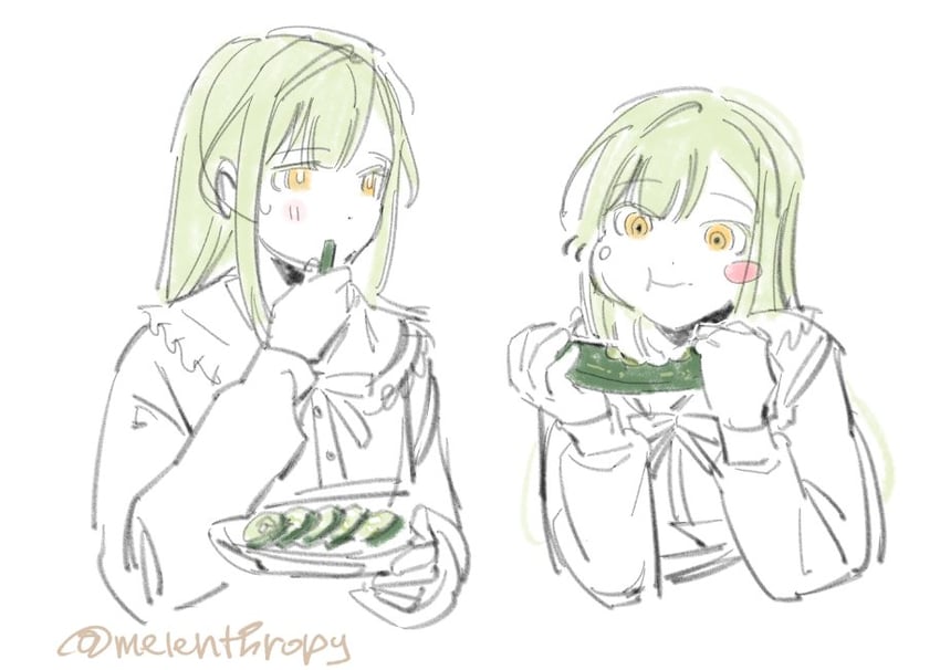 wakaba mutsumi and mortis (bang dream! and 1 more) drawn by melenthropy