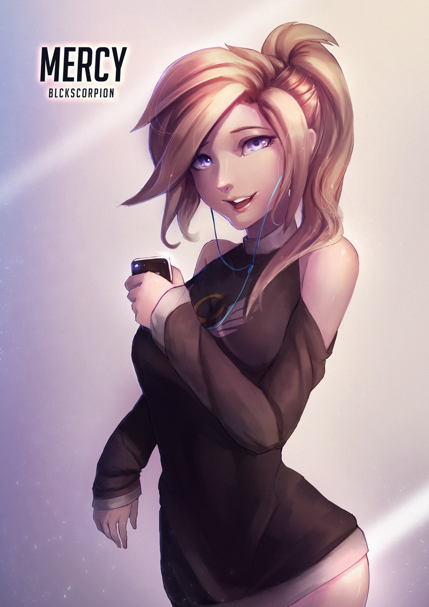mercy (overwatch and 1 more) drawn by blckscorpion