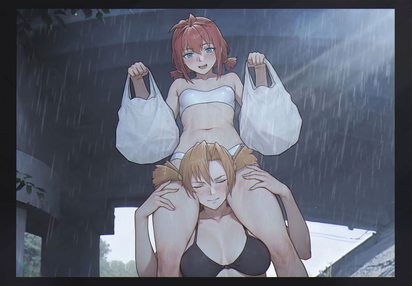 dvach-tan and ussr-tan (everlasting summer and 1 more) drawn by leonzo