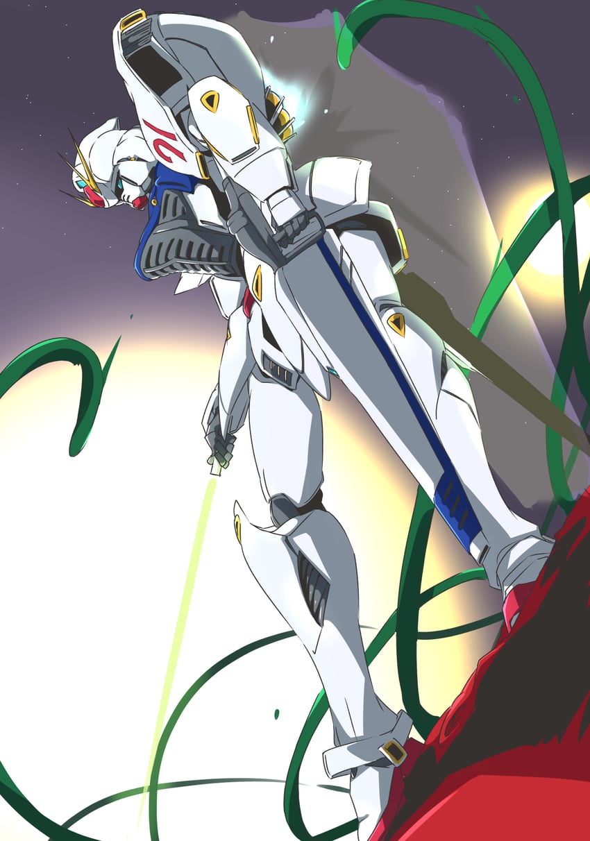 f91 gundam and rafflesia (gundam and 1 more) drawn by umanosuke
