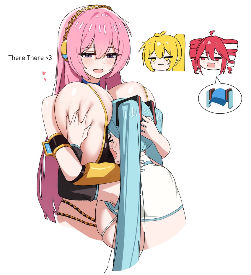 hatsune miku, megurine luka, kasane teto, and akita neru (vocaloid and 2 more) drawn by dotthebot