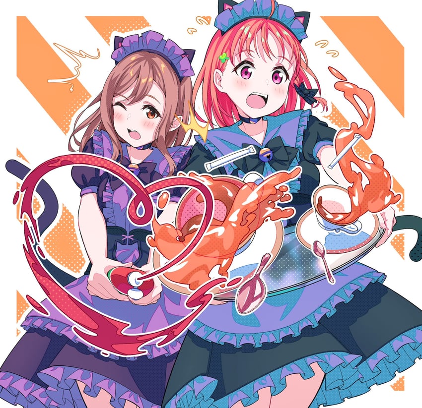 takami chika and kunikida hanamaru (love live! and 1 more) drawn by itsuka_(itsuka_000)