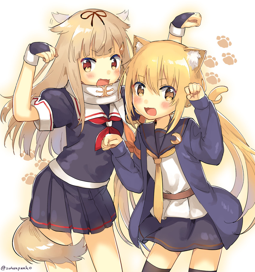 yuudachi, yuudachi kai ni, satsuki, and satsuki kai ni (kantai collection) drawn by zuho_(vega)