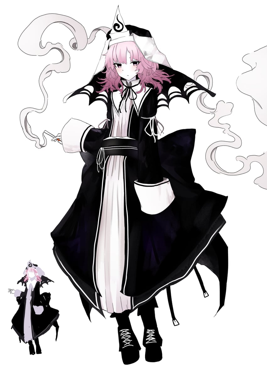 saigyouji yuyuko (touhou and 1 more) drawn by ougiikun