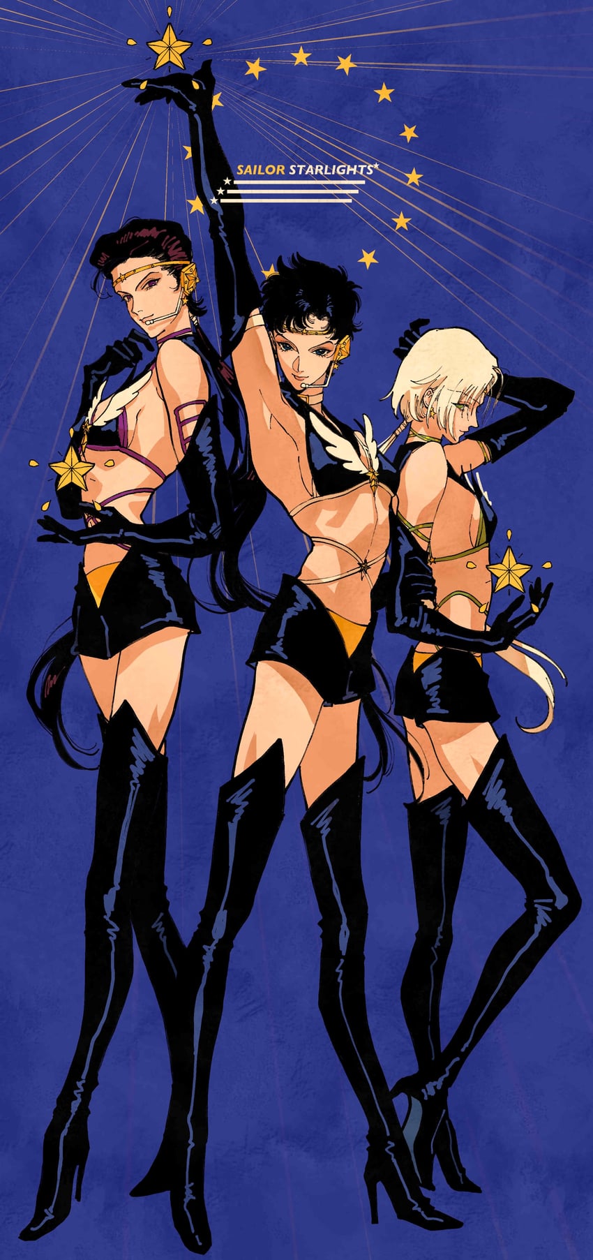 seiya kou, yaten kou, sailor star fighter, taiki kou, sailor star healer, and 1 more (bishoujo senshi sailor moon and 1 more) drawn by koyasuyasuko12
