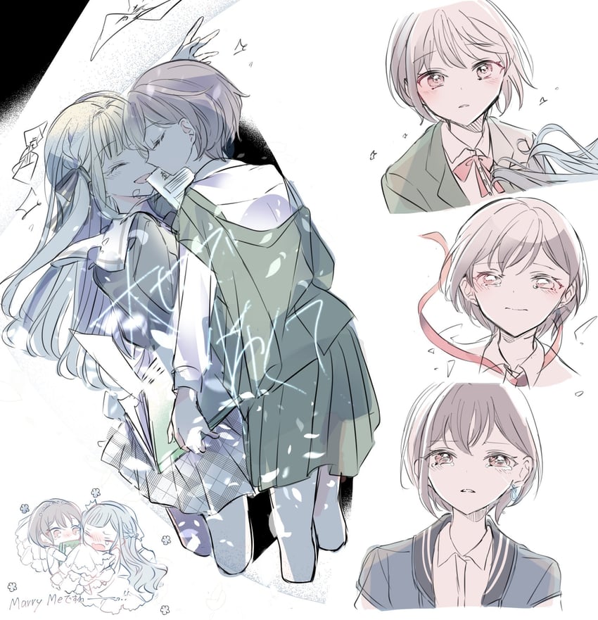togawa sakiko and takamatsu tomori (bang dream! and 1 more) drawn by hazu_(aliceth)