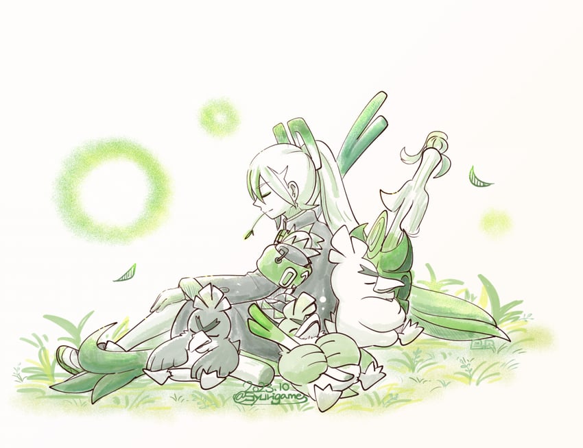hatsune miku, sirfetch'd, farfetch'd, fighting miku, and galarian farfetch'd (pokemon and 2 more) drawn by shuri_(syurigame)