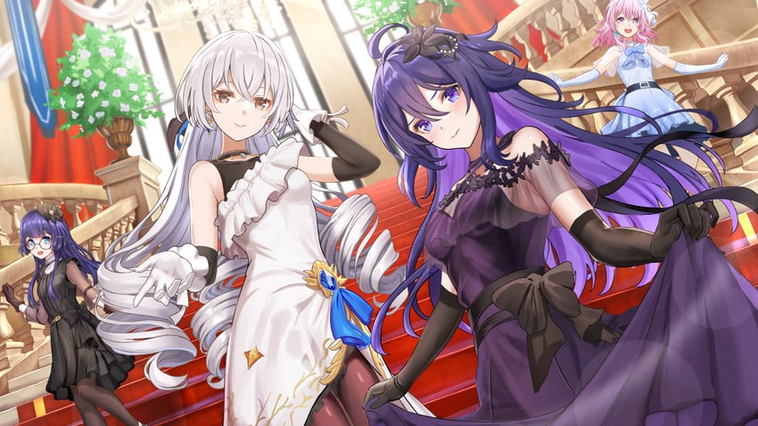 march 7th, bronya rand, seele, and pela (honkai and 1 more) drawn by nonoa-cg
