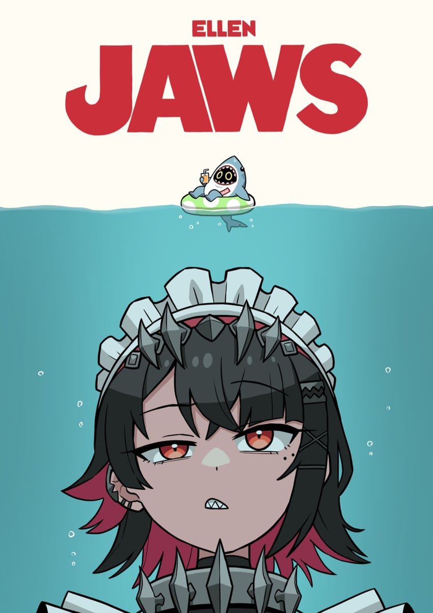 ellen joe and sharkboo (zenless zone zero and 1 more) drawn by washin