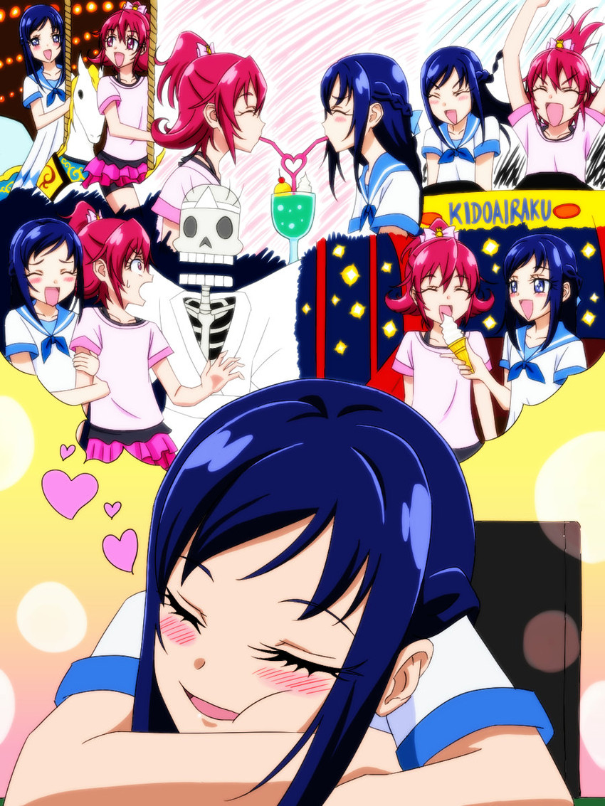 hishikawa rikka and aida mana (precure and 1 more) drawn by agetake