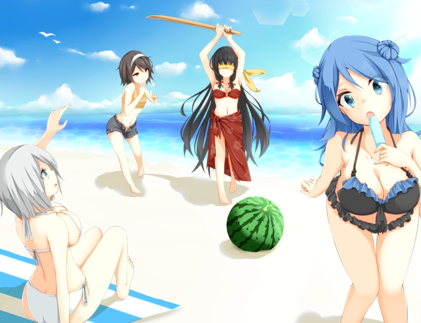 hamakaze, urakaze, isokaze, and tanikaze (kantai collection) drawn by kuro-ra