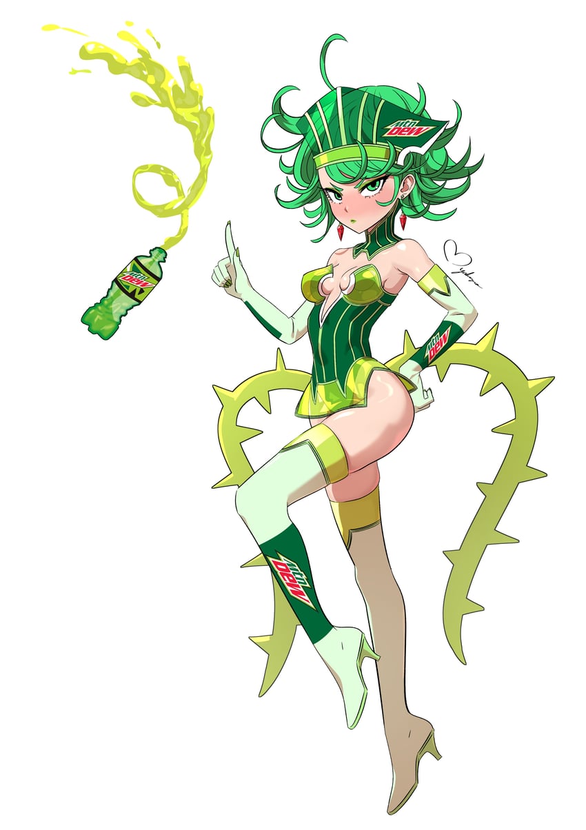 tatsumaki and blue rose (one-punch man and 2 more) drawn by maho_malice