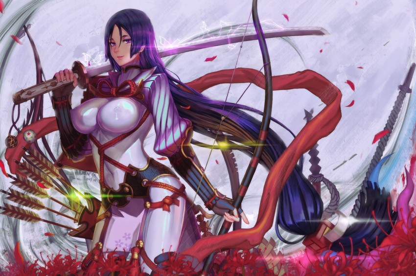 minamoto no raikou (fate and 1 more) drawn by edenfox