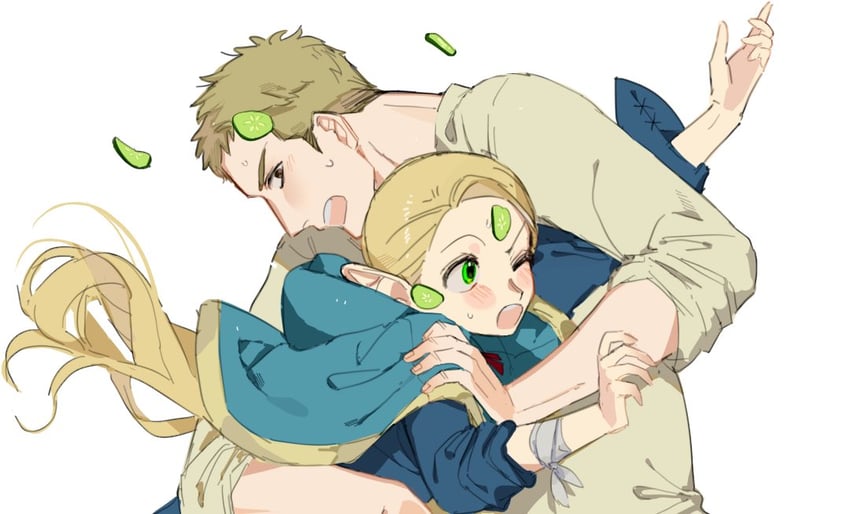 marcille donato and laios touden (dungeon meshi) drawn by spt0055