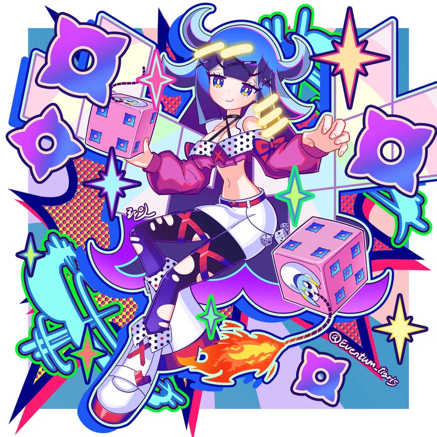 lil-la, live twin lil-la, and dicemite girl laps (yu-gi-oh! and 1 more) drawn by hyeonin_gentora