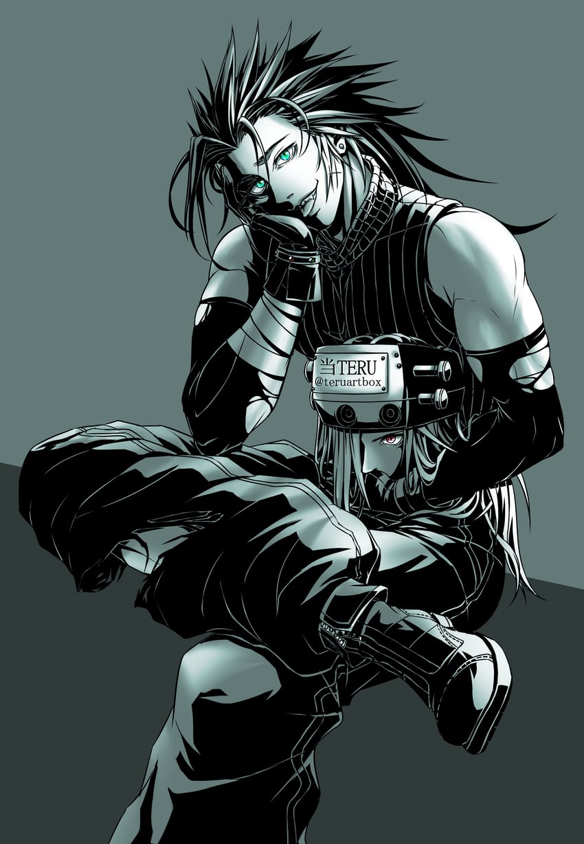zack fair and jenova (final fantasy and 1 more) drawn by aterumichino