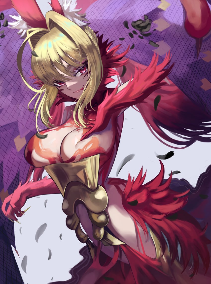 nero claudius and queen draco (fate and 1 more) drawn by m0_chi