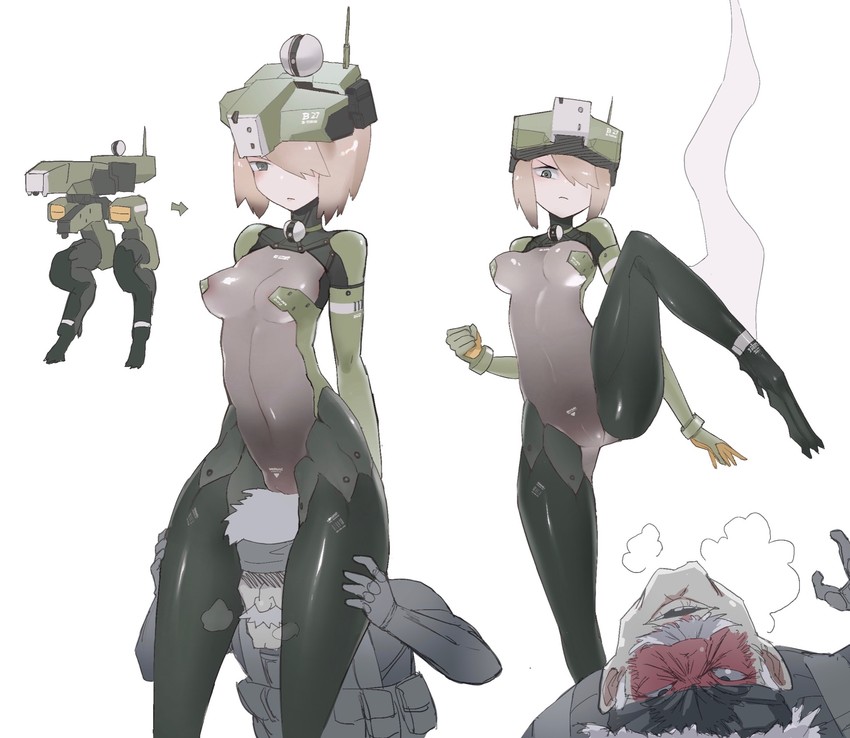solid snake and old snake (metal gear and 1 more) drawn by bigsharkuncle