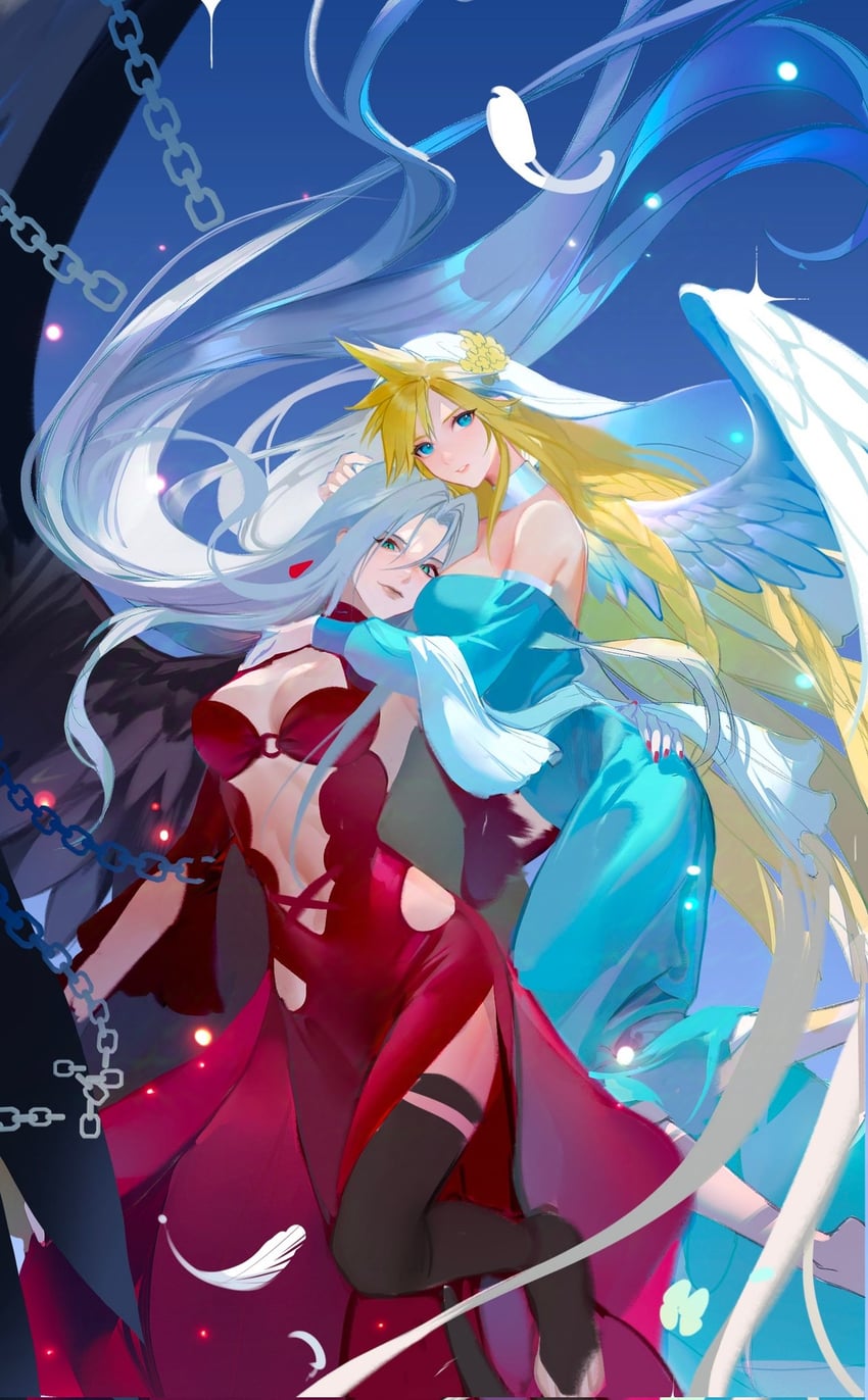 cloud strife and sephiroth (final fantasy and 1 more) drawn by xianyu314