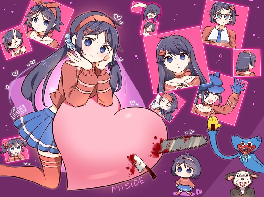 mita, cool mita, crazy mita, kind mita, mila, and 8 more (miside and 1 more) drawn by tsuchiya_madose