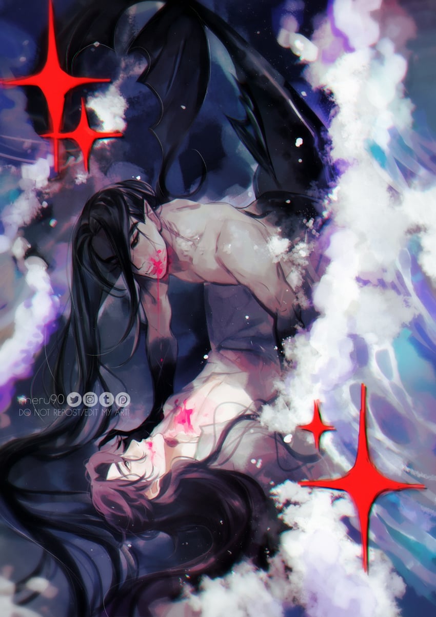 shi qingxuan and he xuan (tianguan cifu) drawn by meru90