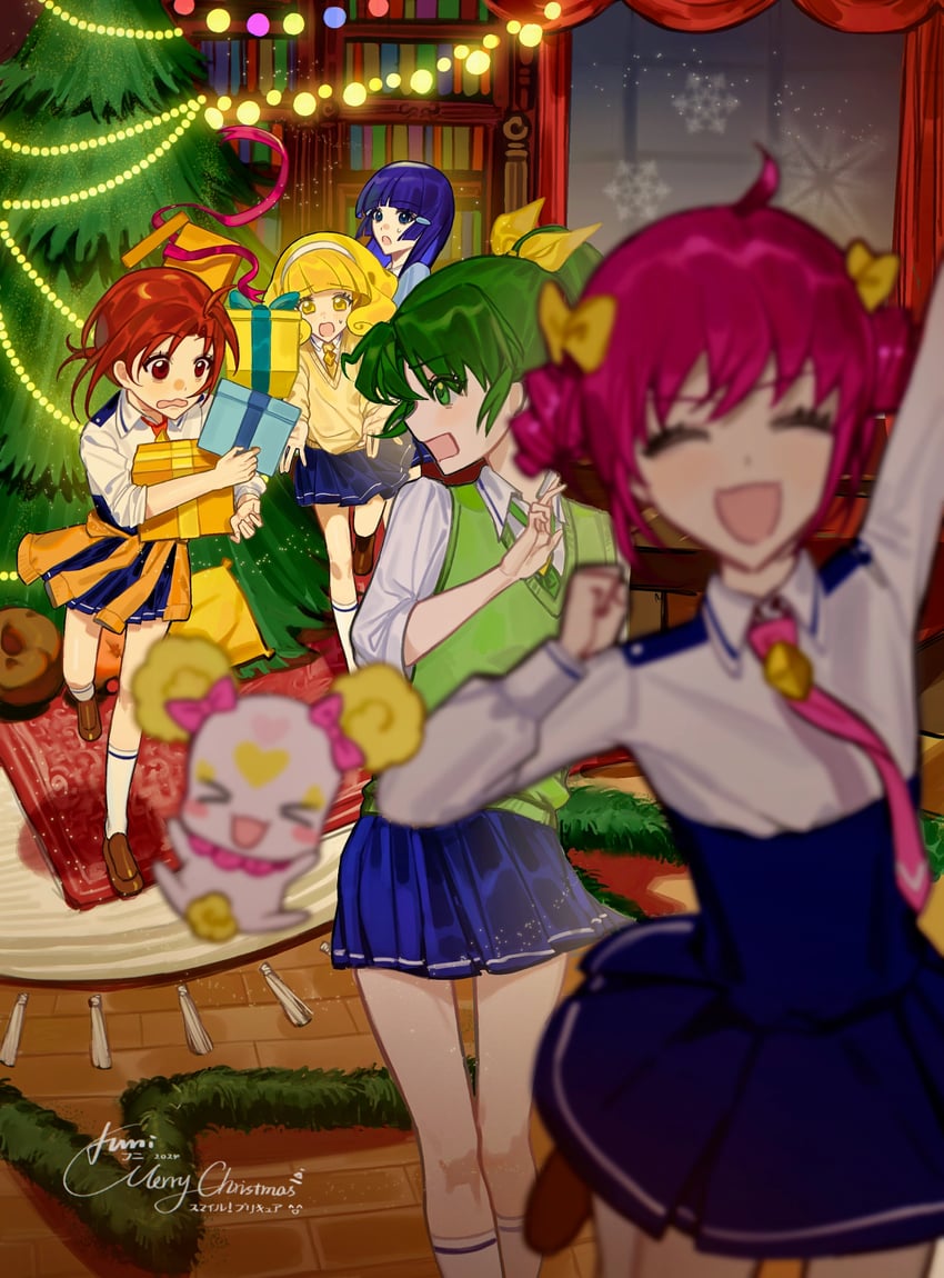 midorikawa nao, kise yayoi, aoki reika, hino akane, hoshizora miyuki, and 1 more (precure and 1 more) drawn by lannifubushangqiang