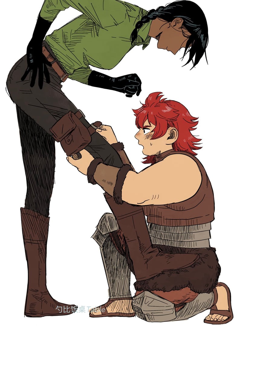 namari and kiki floke (dungeon meshi) drawn by table_(zhuo0715)