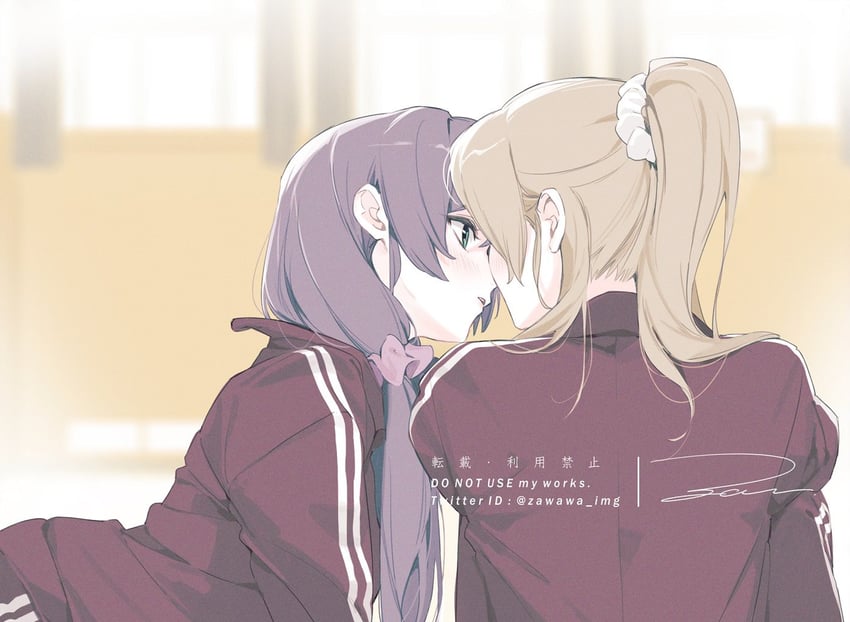 tojo nozomi and ayase eli (love live! and 1 more) drawn by zawawa_(satoukibi1108)