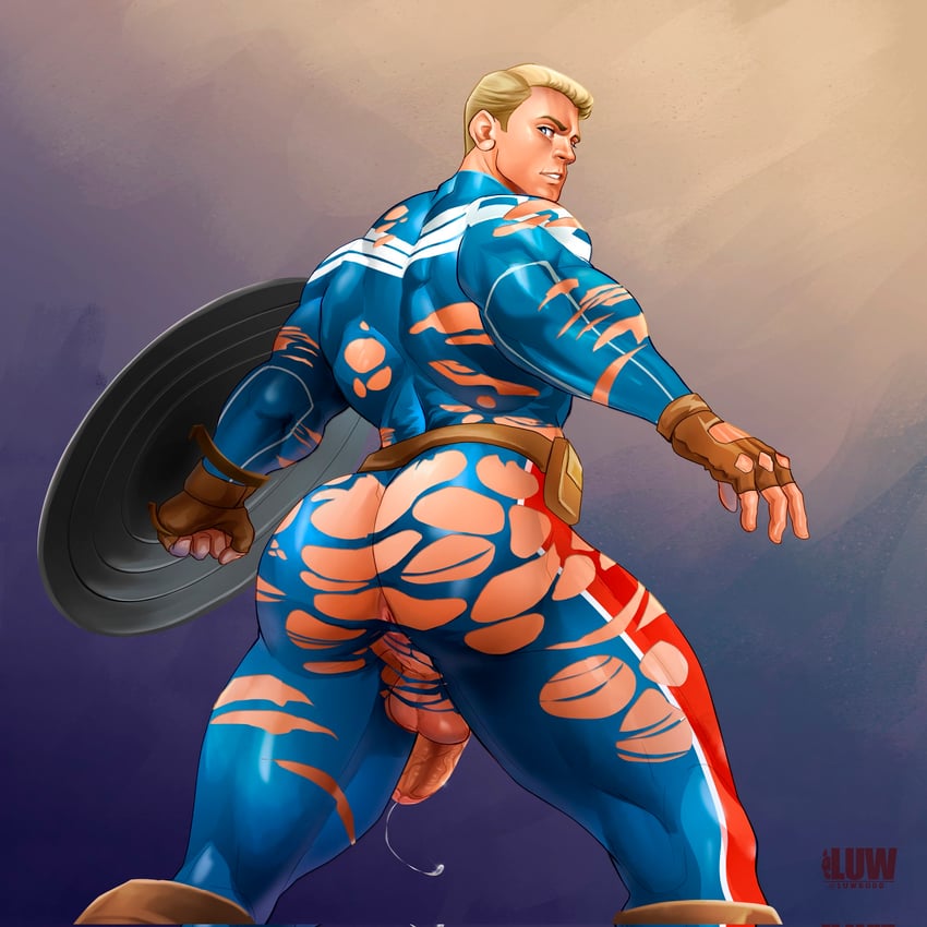 steve rogers and captain america (marvel) drawn by luw_budd